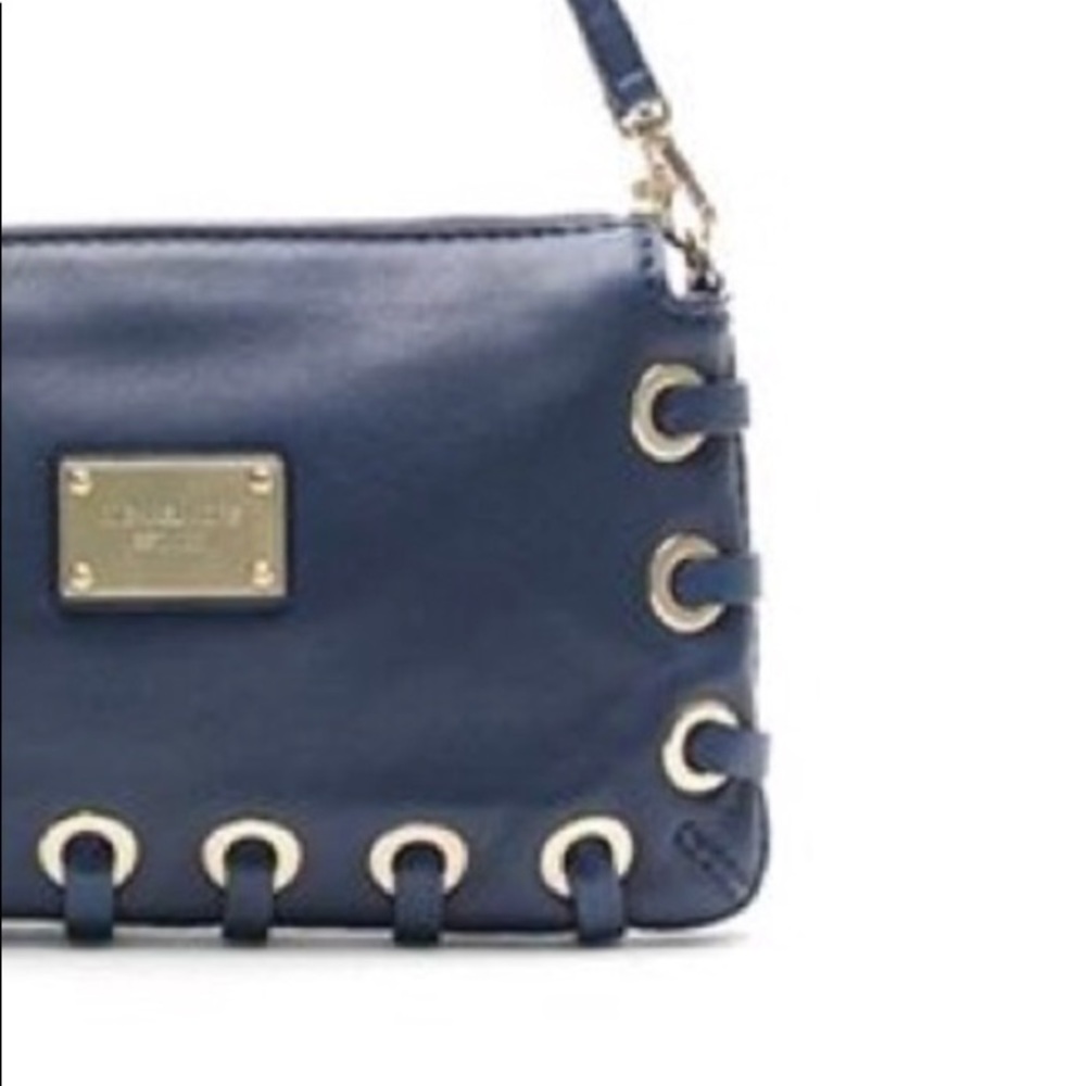 MICHAEL Michael Kors Navy astor grommet clutch bag